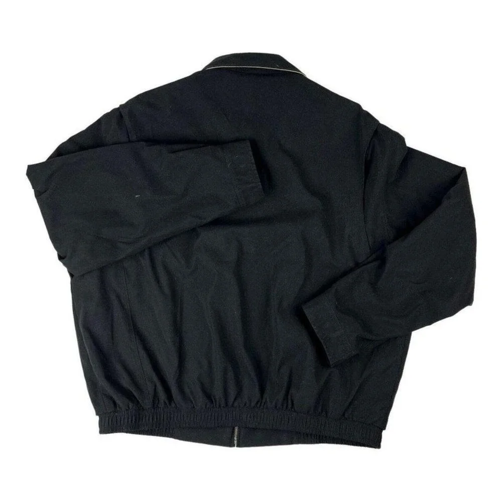 Polo by‎ Ralph Lauren Black Harrington Full Zip Pony Bomber Jacket Mens Size XL